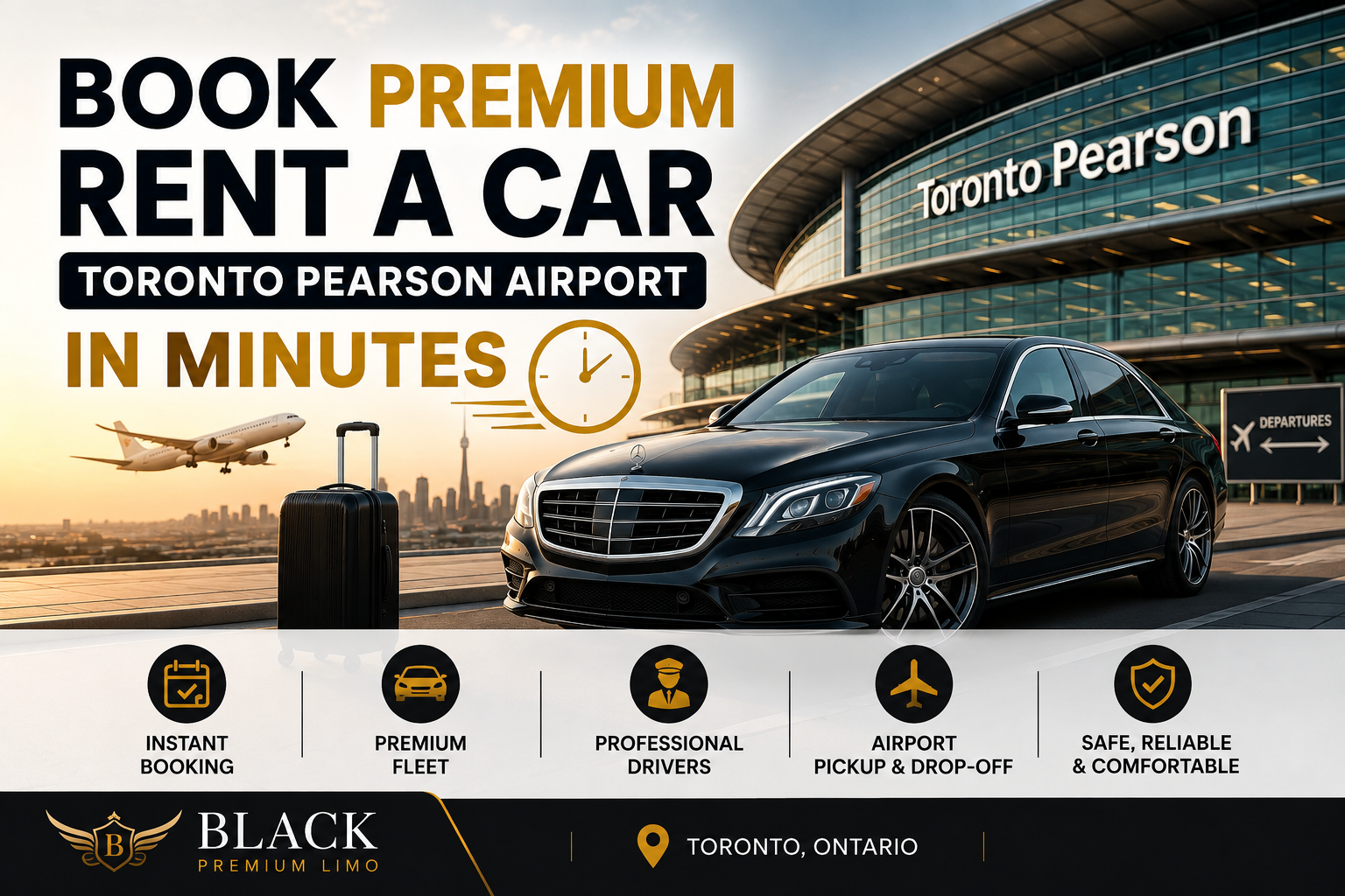 Book Premium Rent a Car Toronto Pearson Airport in Minutes